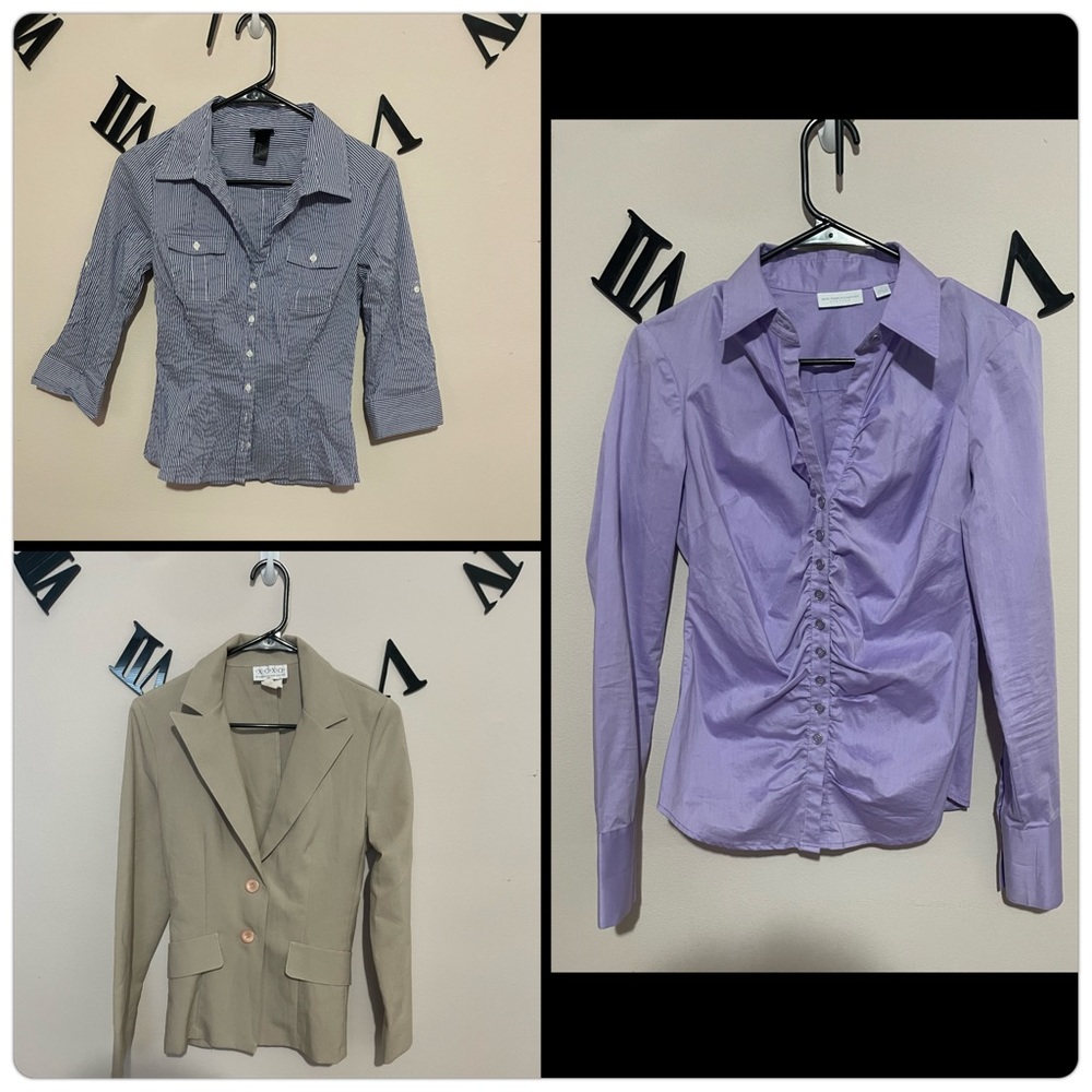Women’s Button Up & Blazer Bundle ( 3 Pcs ) - image 1